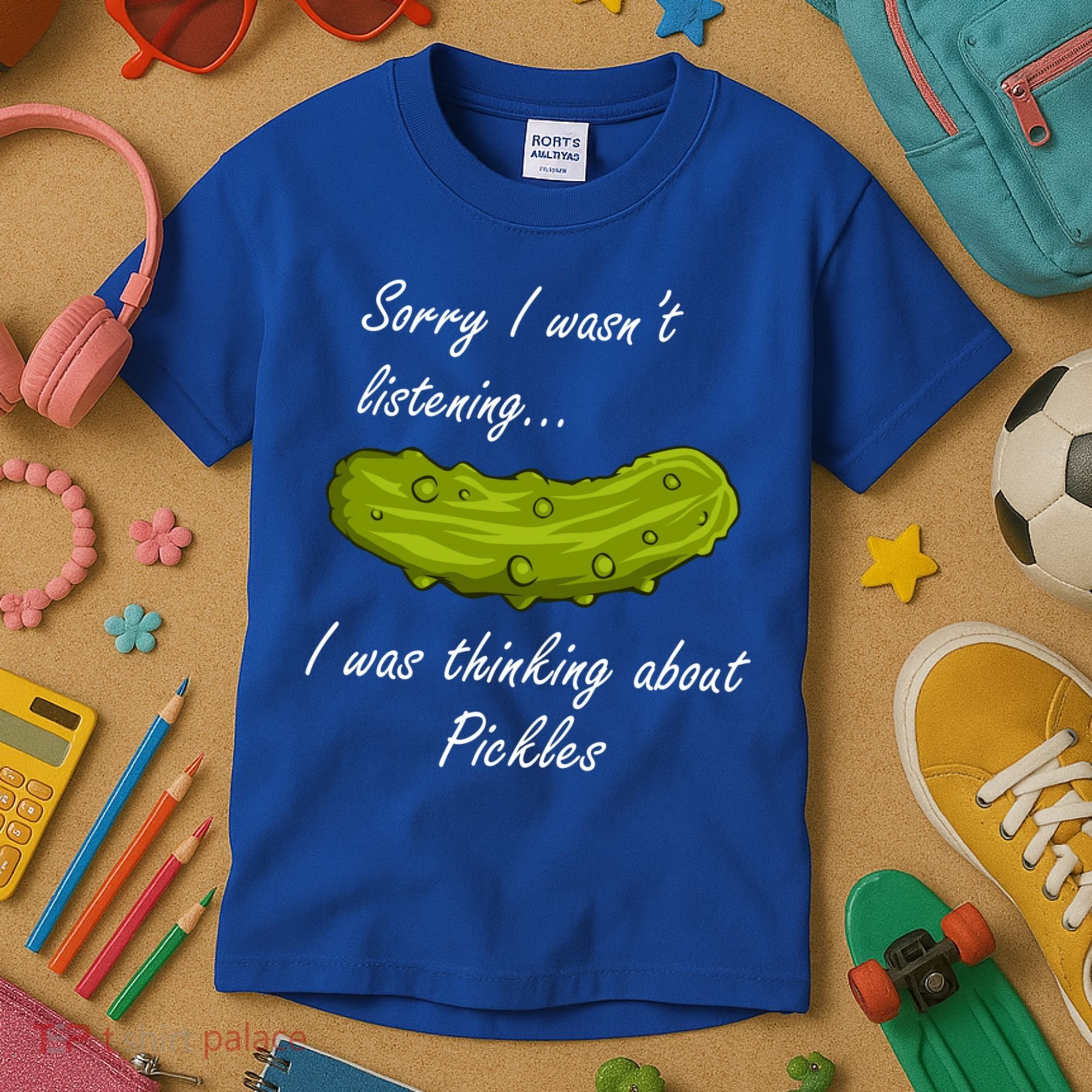 Thinking About Pickles Funny Saying Ferted Cucumber Gift Kids T-Shirt
