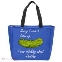 Thinking About Pickles Funny Saying Ferted Cucumber Gift Tote Bag thumb 0