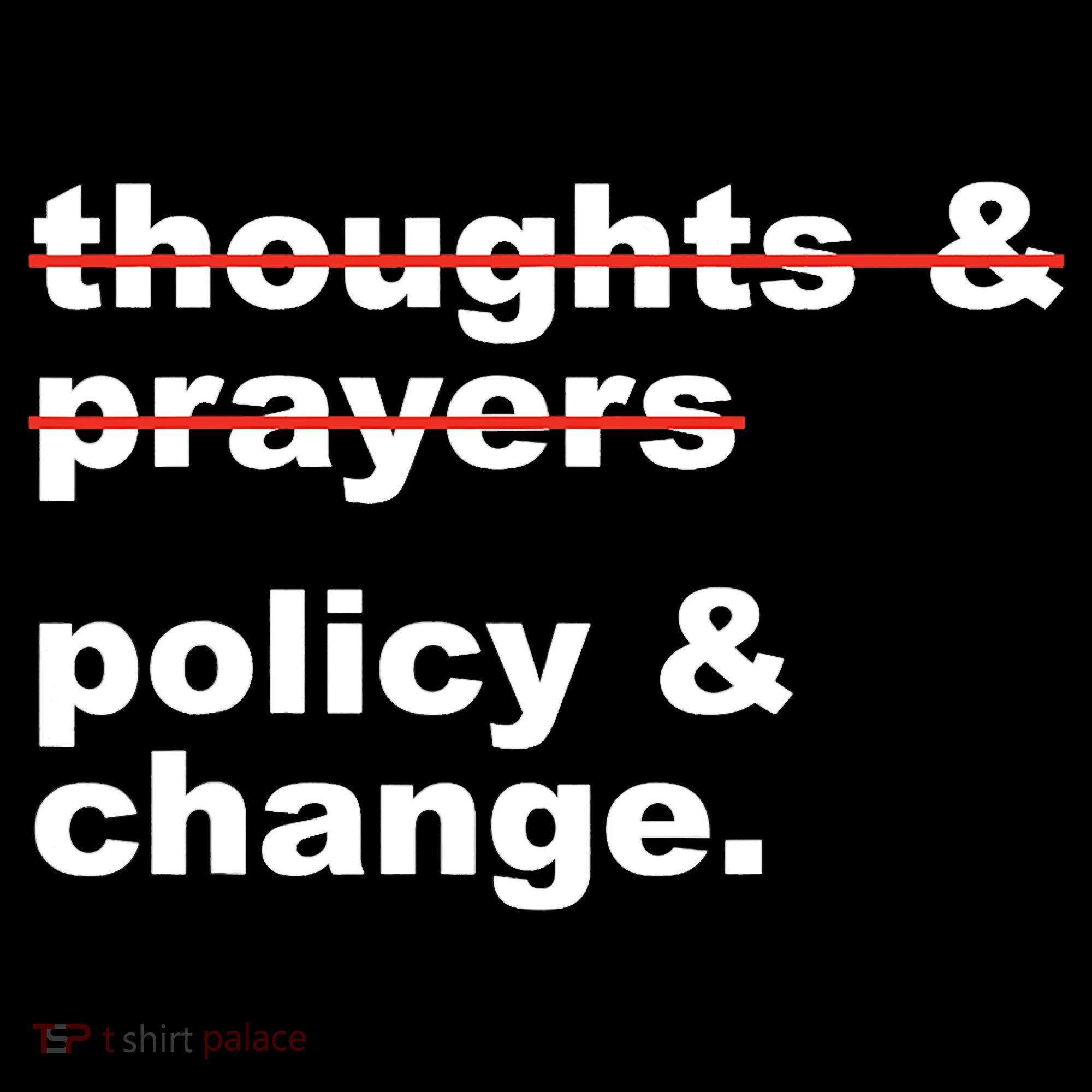 Thoughts And Prayers Policy And Change Human Rights Equality Bucket Hat