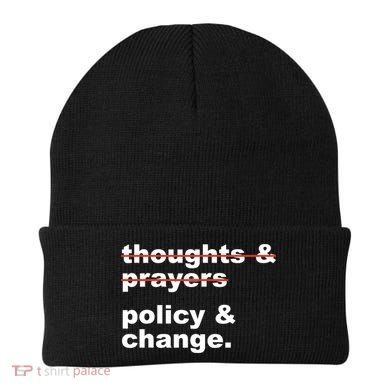 Thoughts And Prayers Policy And Change Human Rights Equality Beanie