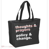 Thoughts And Prayers Policy And Change Human Rights Equality Tote Bag thumb 2