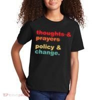Thoughts And Prayers Policy And Change Human Rights Equality Kids T-Shirt thumb 2