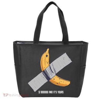 Taped Banana Funny Tote Bag