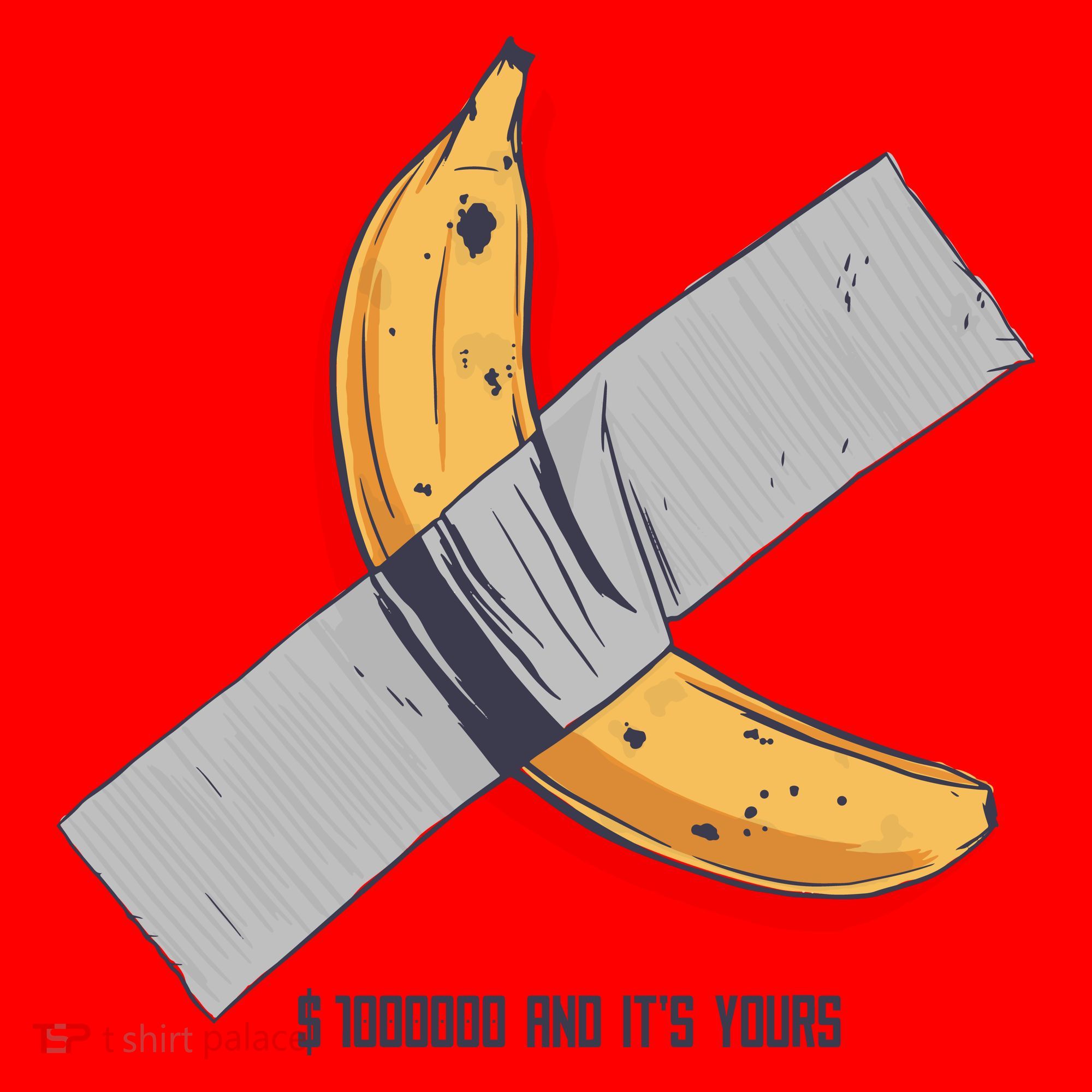 Taped Banana Funny Santa Hat