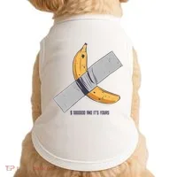 Taped Banana Funny Doggie Tank thumb 0