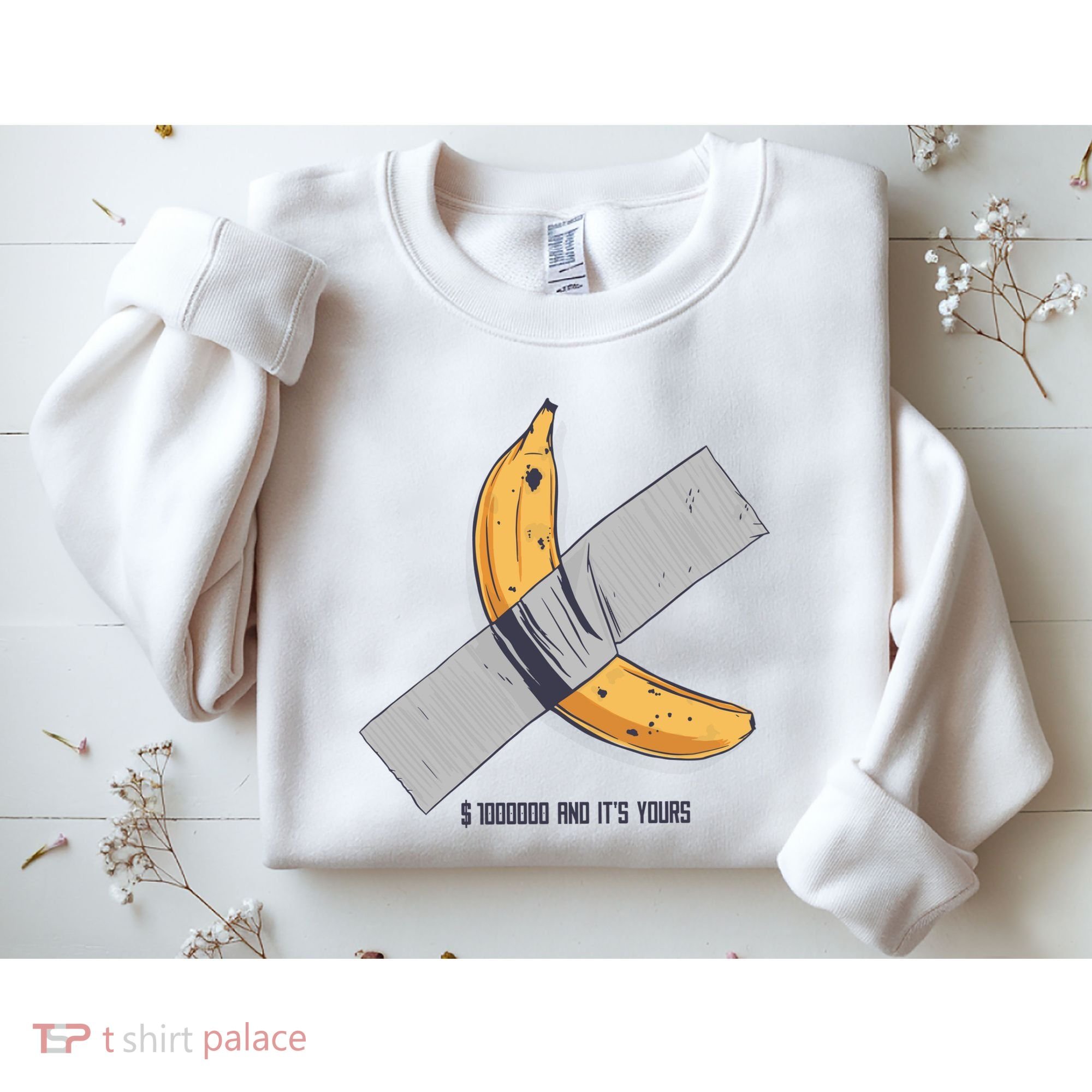 Taped Banana Funny Sweatshirt