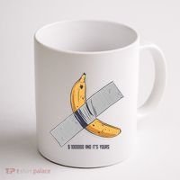 Taped Banana Funny Coffee Mug thumb 1
