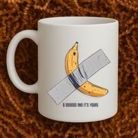 Taped Banana Funny Coffee Mug thumb 2