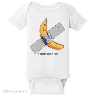 Taped Banana Funny Baby Bodysuit