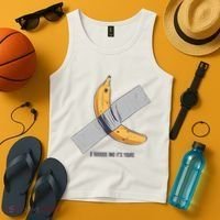Taped Banana Funny Tank Top thumb 4