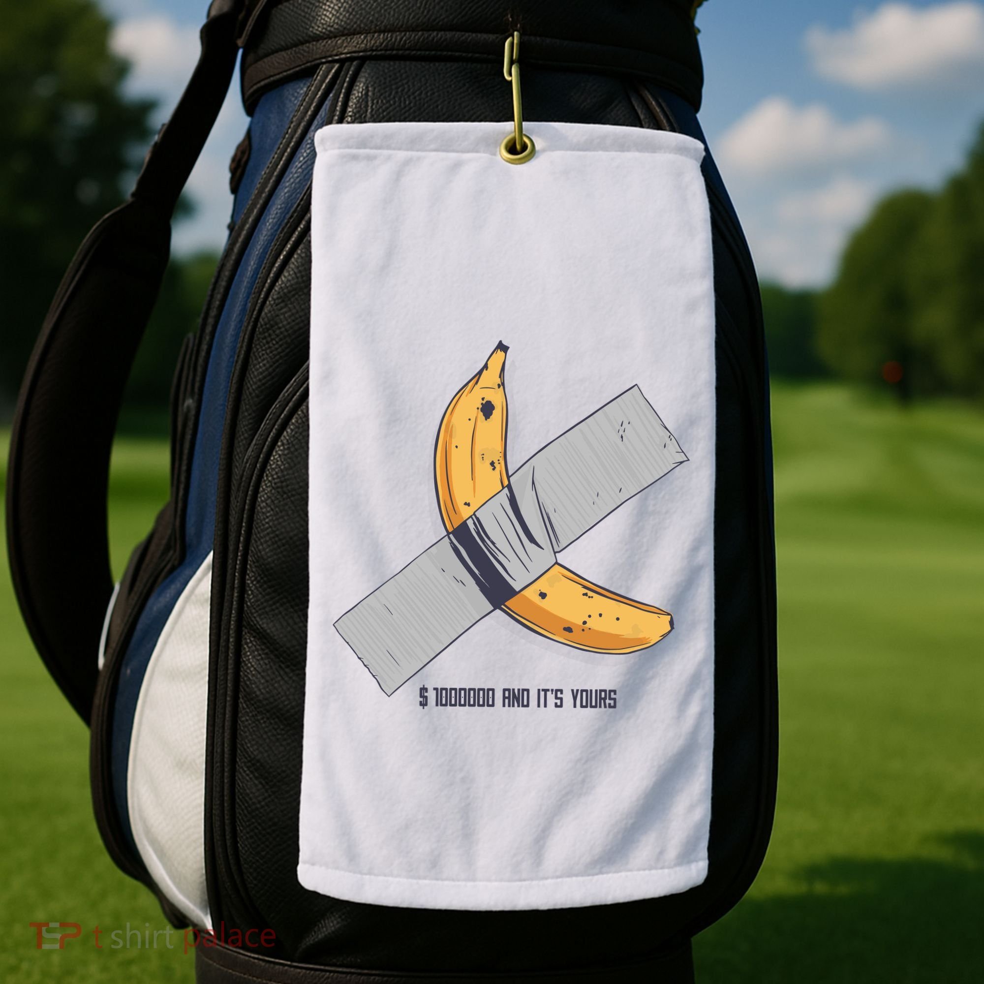 Taped Banana Funny Golf Towel