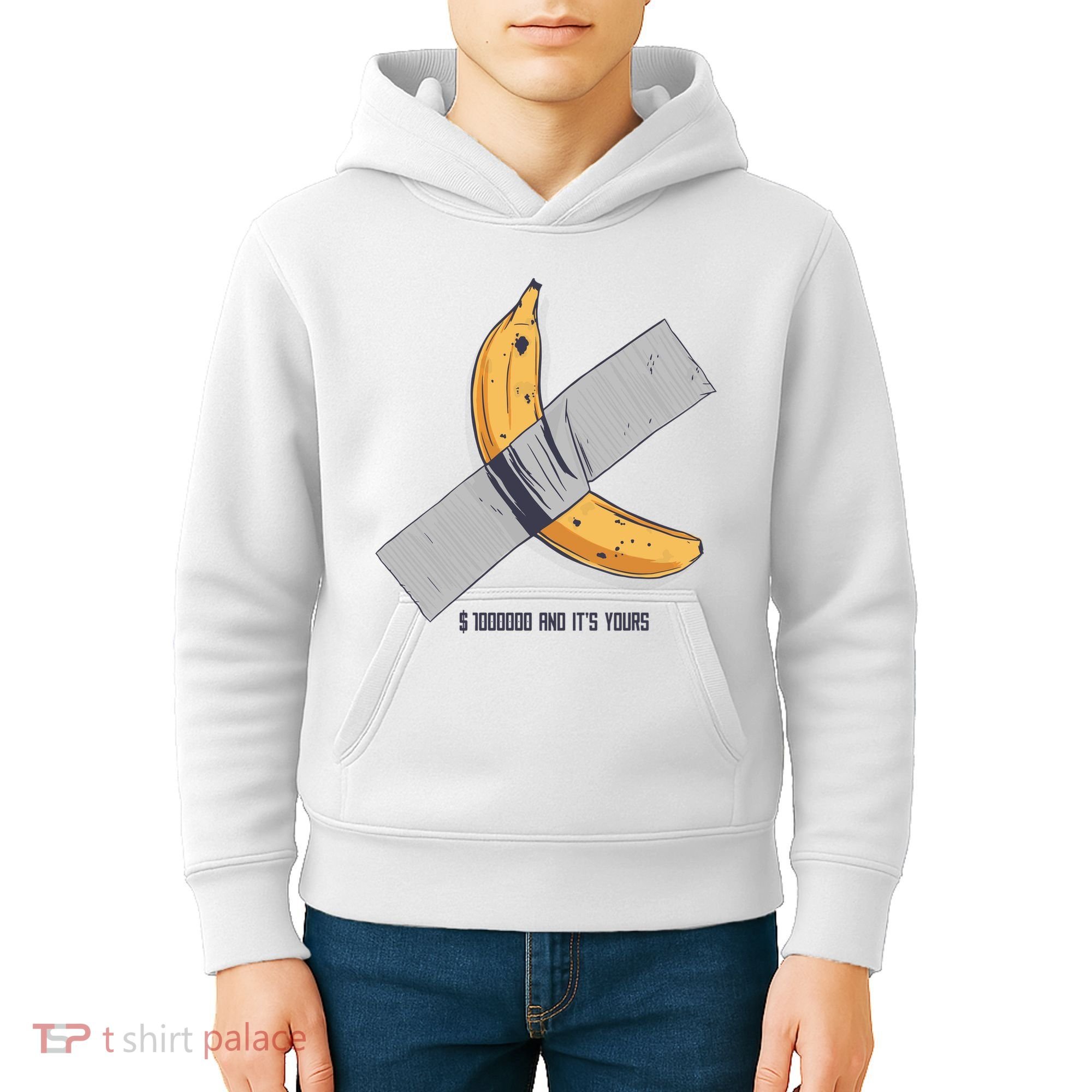 Taped Banana Funny Kids Hoodie