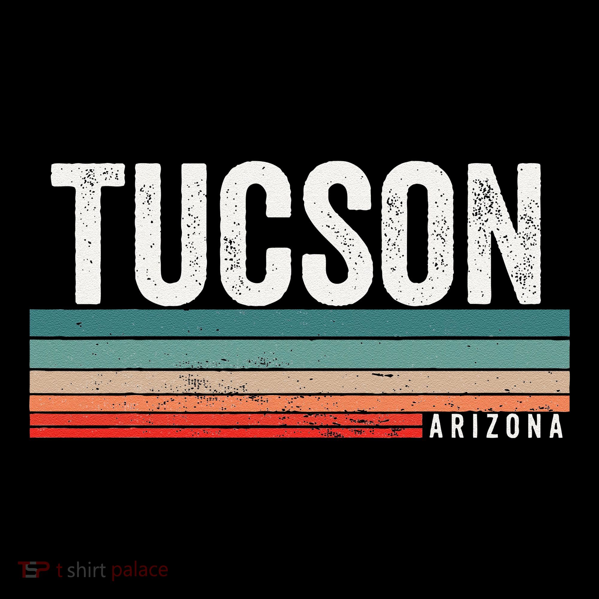 Tucson Arizona Retro Sunset Tucson Az Tucson Stripe Pom Pom Beanie
