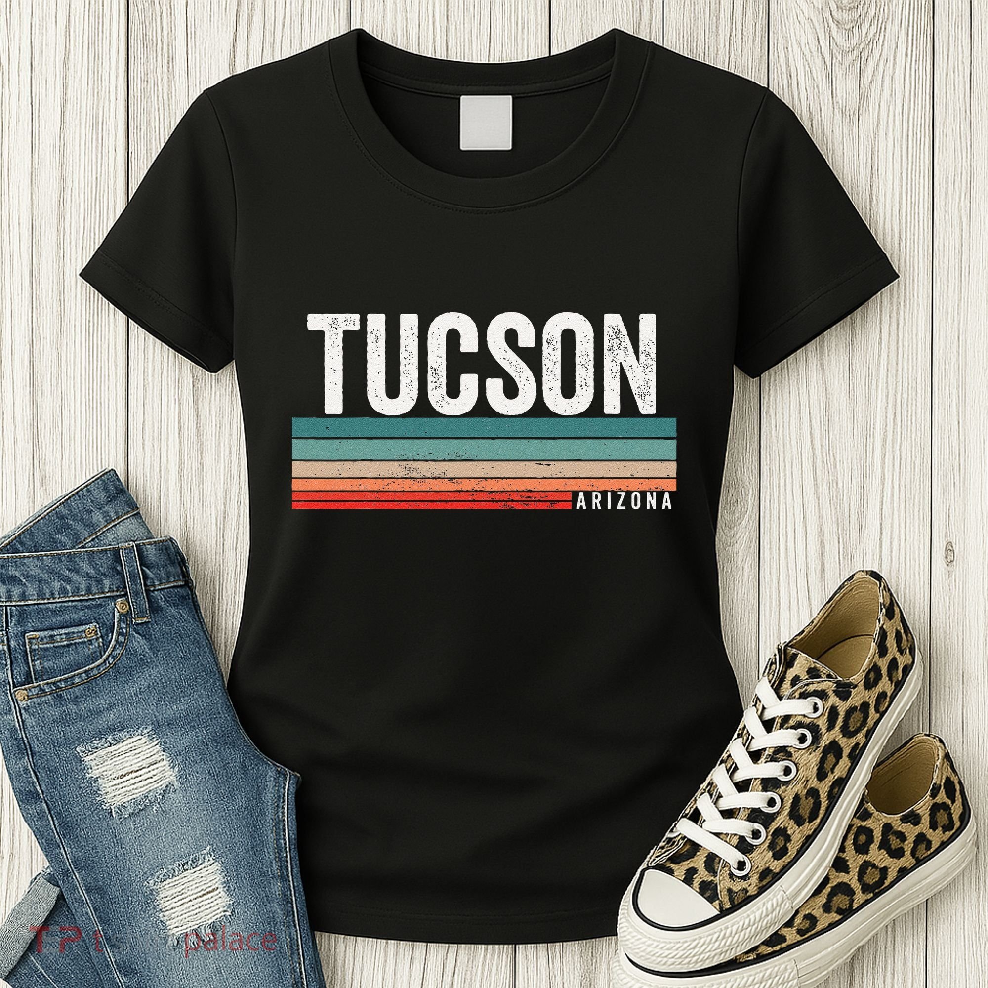 Tucson Arizona Retro Sunset Tucson Az Tucson Women's T-Shirt