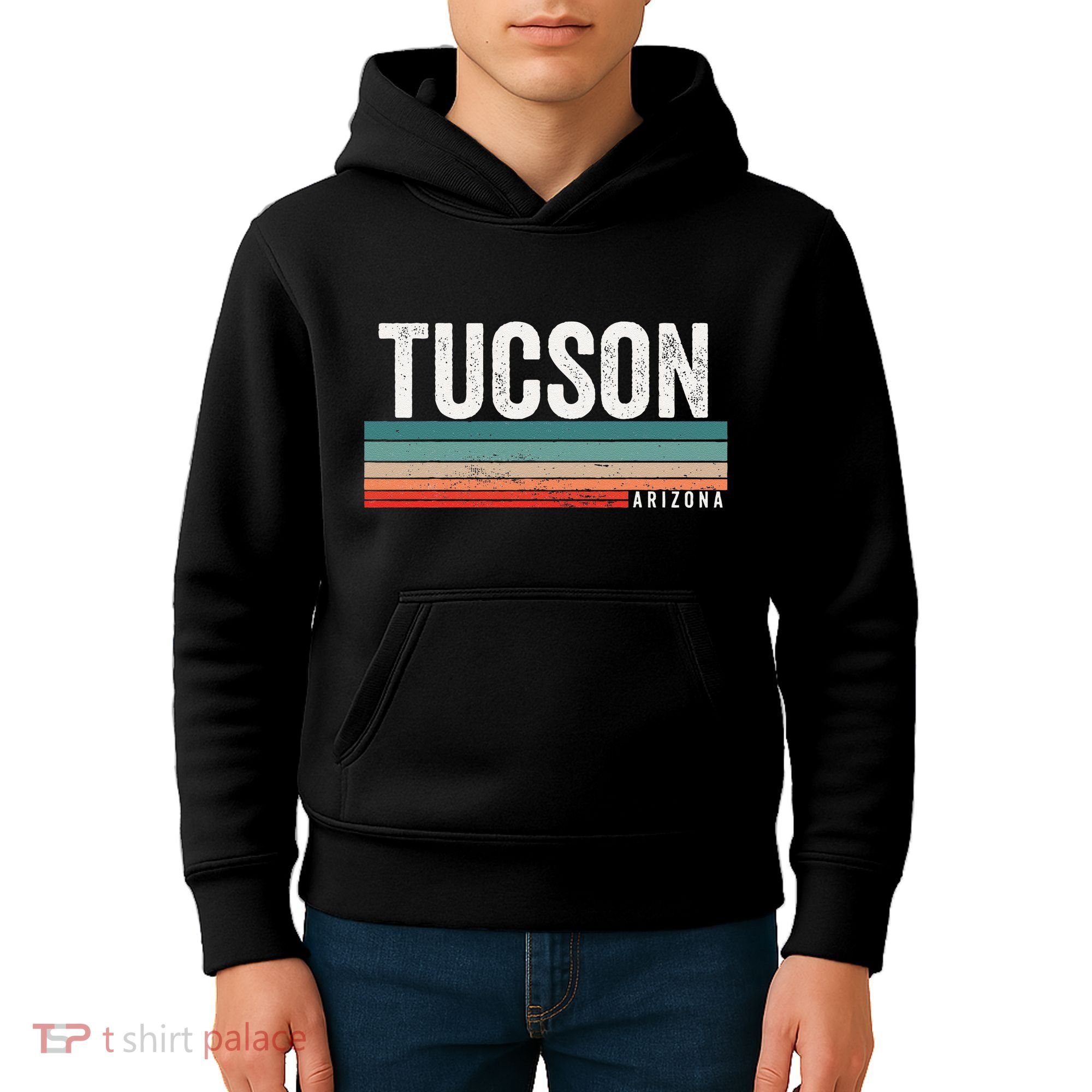 Tucson Arizona Retro Sunset Tucson Az Tucson Kids Hoodie