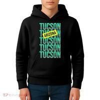 Tucson Arizona Repeat Logo Kids Hoodie thumb 4
