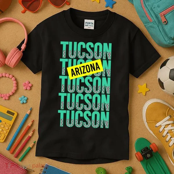 Tucson Arizona Repeat Logo Kids T-Shirt