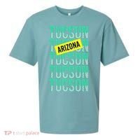 Tucson Arizona Repeat Logo Sueded Cloud Jersey T-Shirt thumb 0