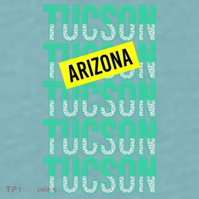 Tucson Arizona Repeat Logo Sueded Cloud Jersey T-Shirt