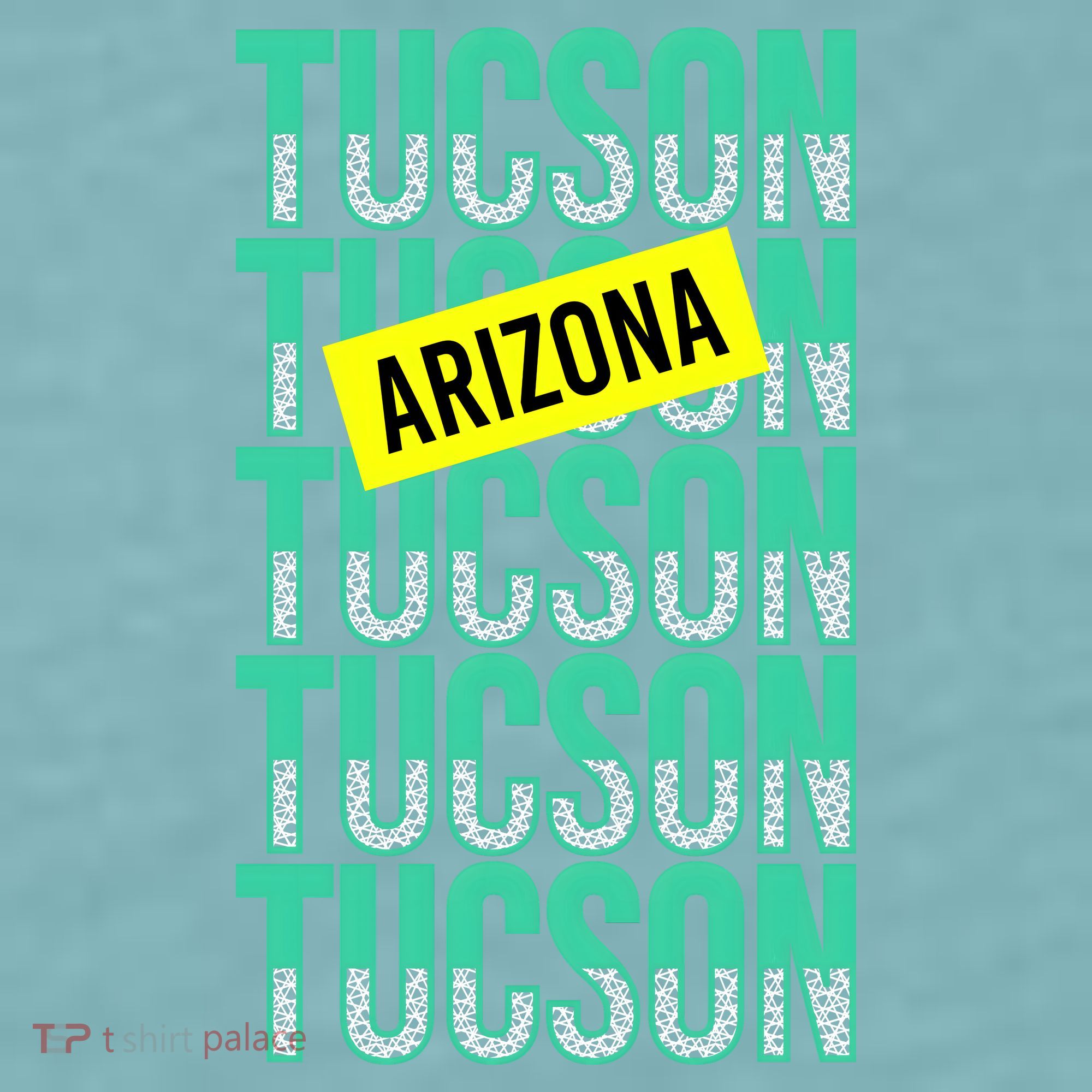 Tucson Arizona Repeat Logo Sueded Cloud Jersey T-Shirt