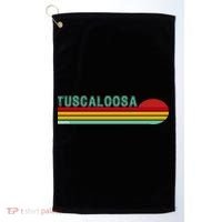 Tuscaloosa Alabama Retro Sunset Golf Towel thumb 0