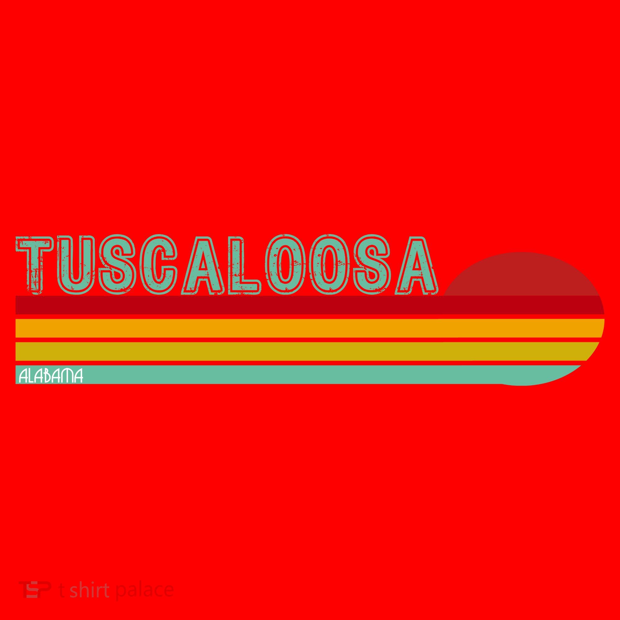 Tuscaloosa Alabama Retro Sunset Santa Hat