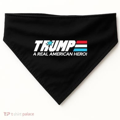 Trump A Real American Hero USA-Made Doggie Bandana