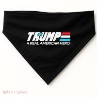 Trump A Real American Hero USA-Made Doggie Bandana thumb 0