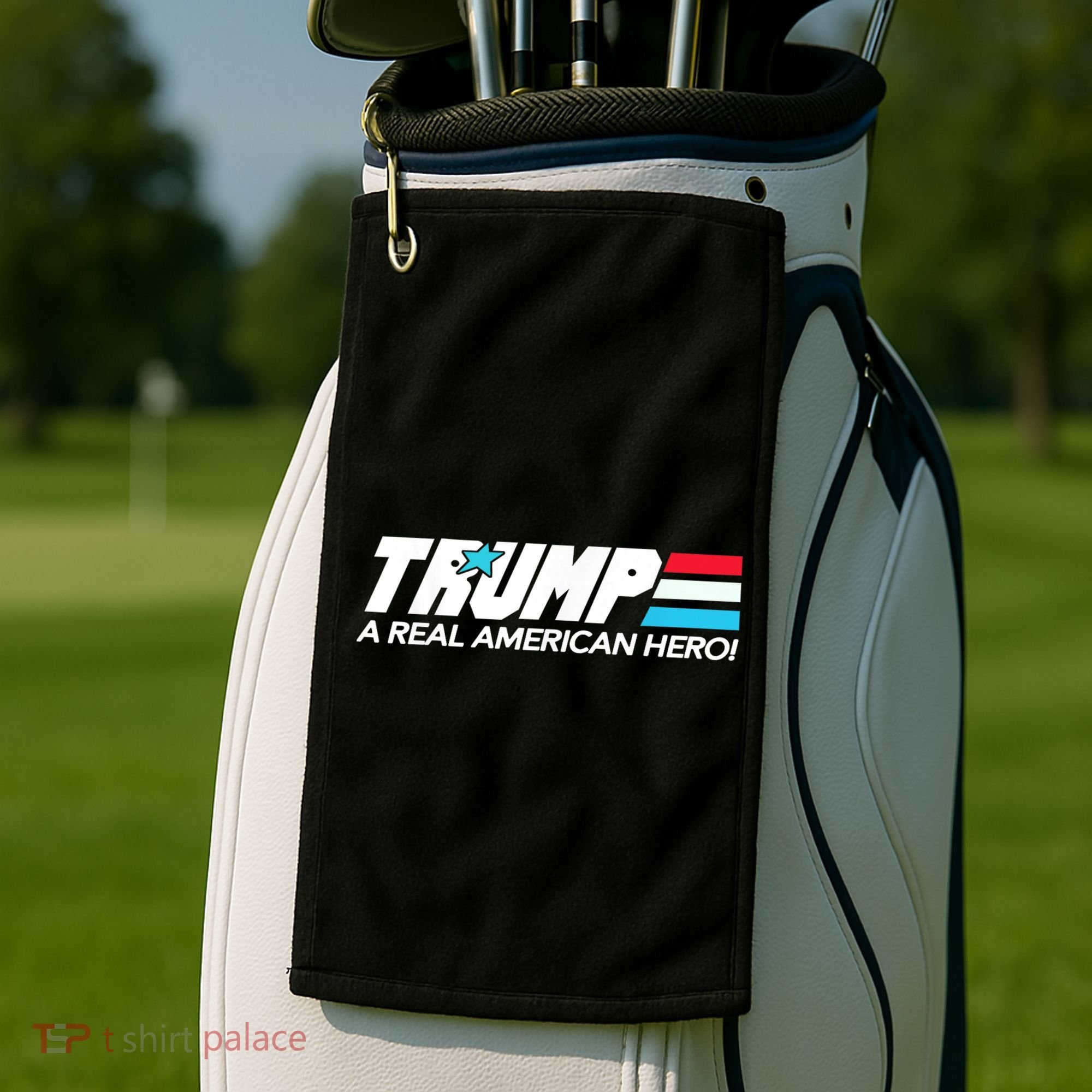 Trump A Real American Hero Golf Towel