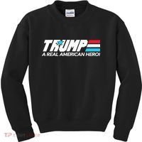 Trump A Real American Hero Kids Sweatshirt thumb 0