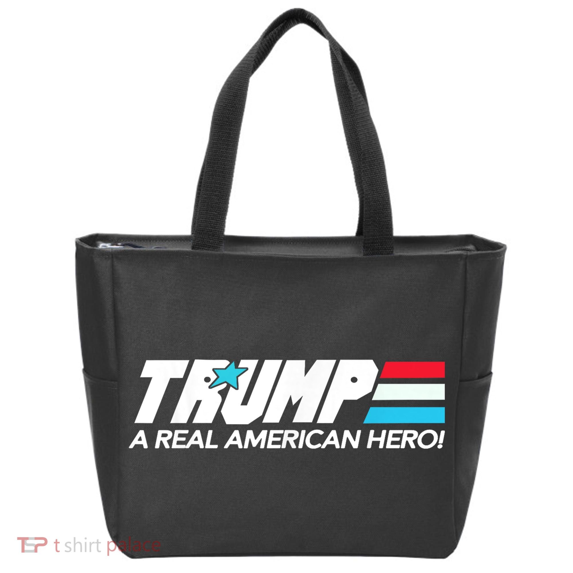 Trump A Real American Hero Tote Bag