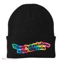 There's A Rainbow After The Rain Mental Health Awareness Beanie thumb 0