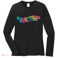 There's A Rainbow After The Rain Mental Health Awareness Women's Long Sleeve Shirt thumb 0