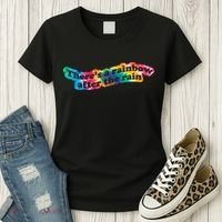 There's A Rainbow After The Rain Mental Health Awareness Women's T-Shirt thumb 3