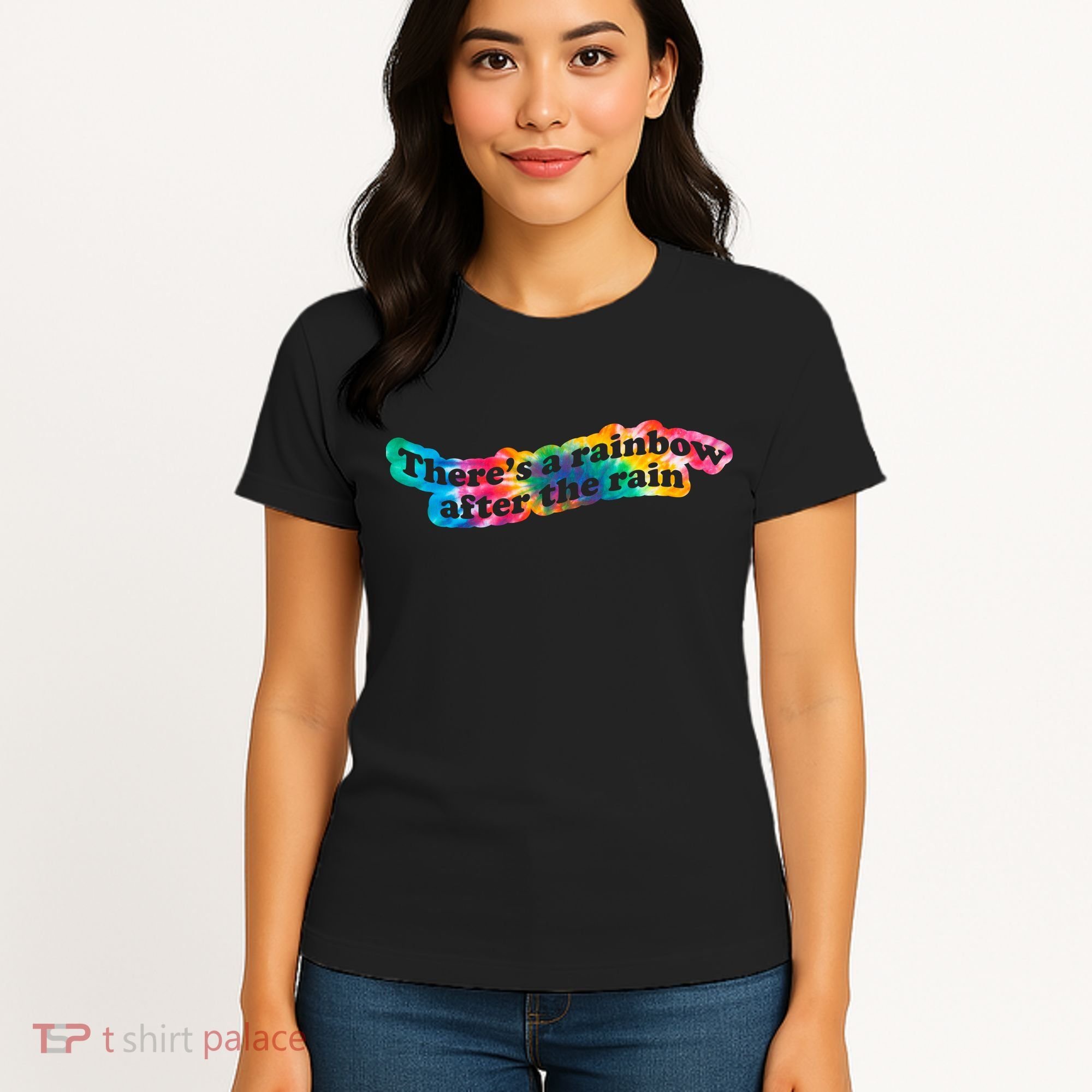 There's A Rainbow After The Rain Mental Health Awareness Women's T-Shirt