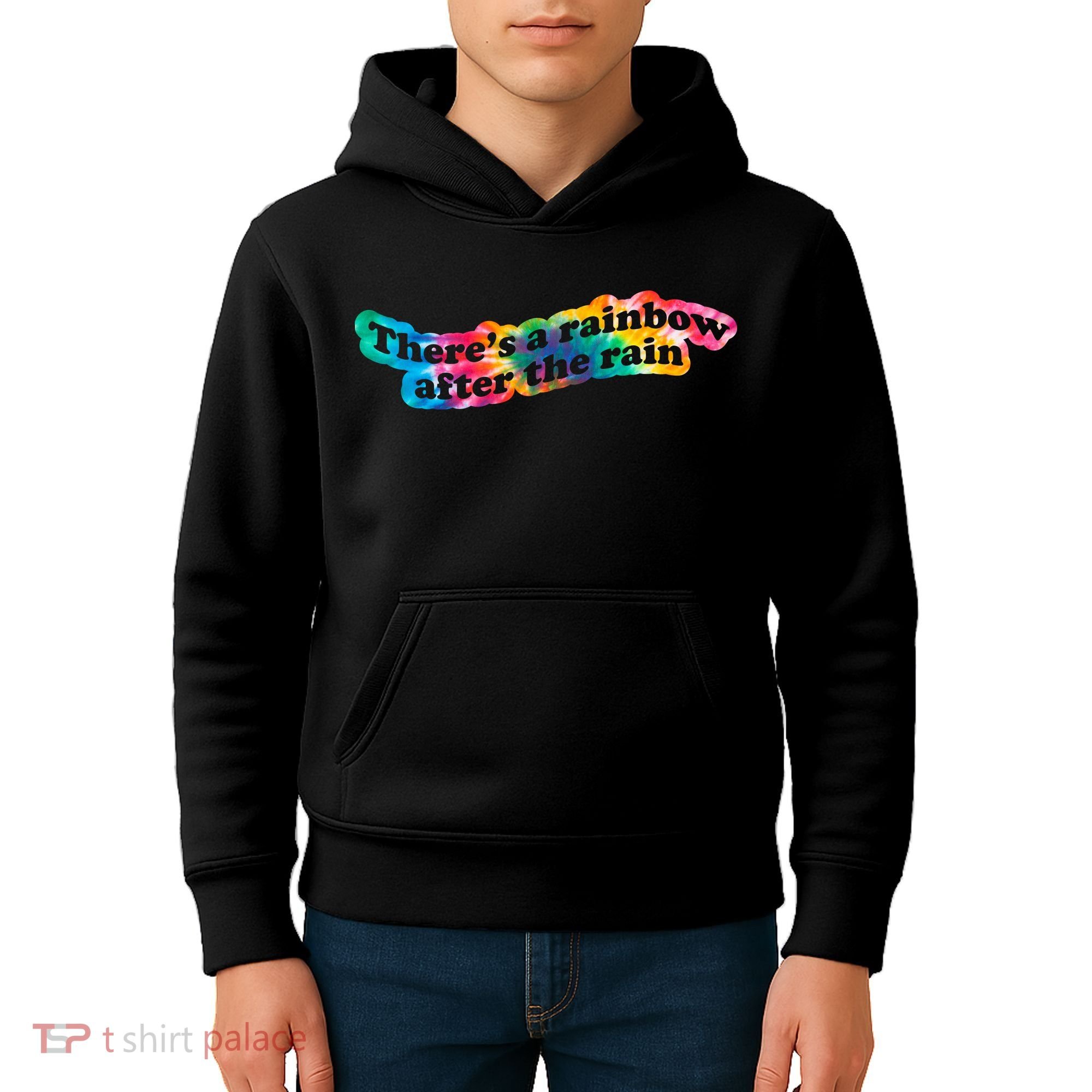 There's A Rainbow After The Rain Mental Health Awareness Kids Hoodie