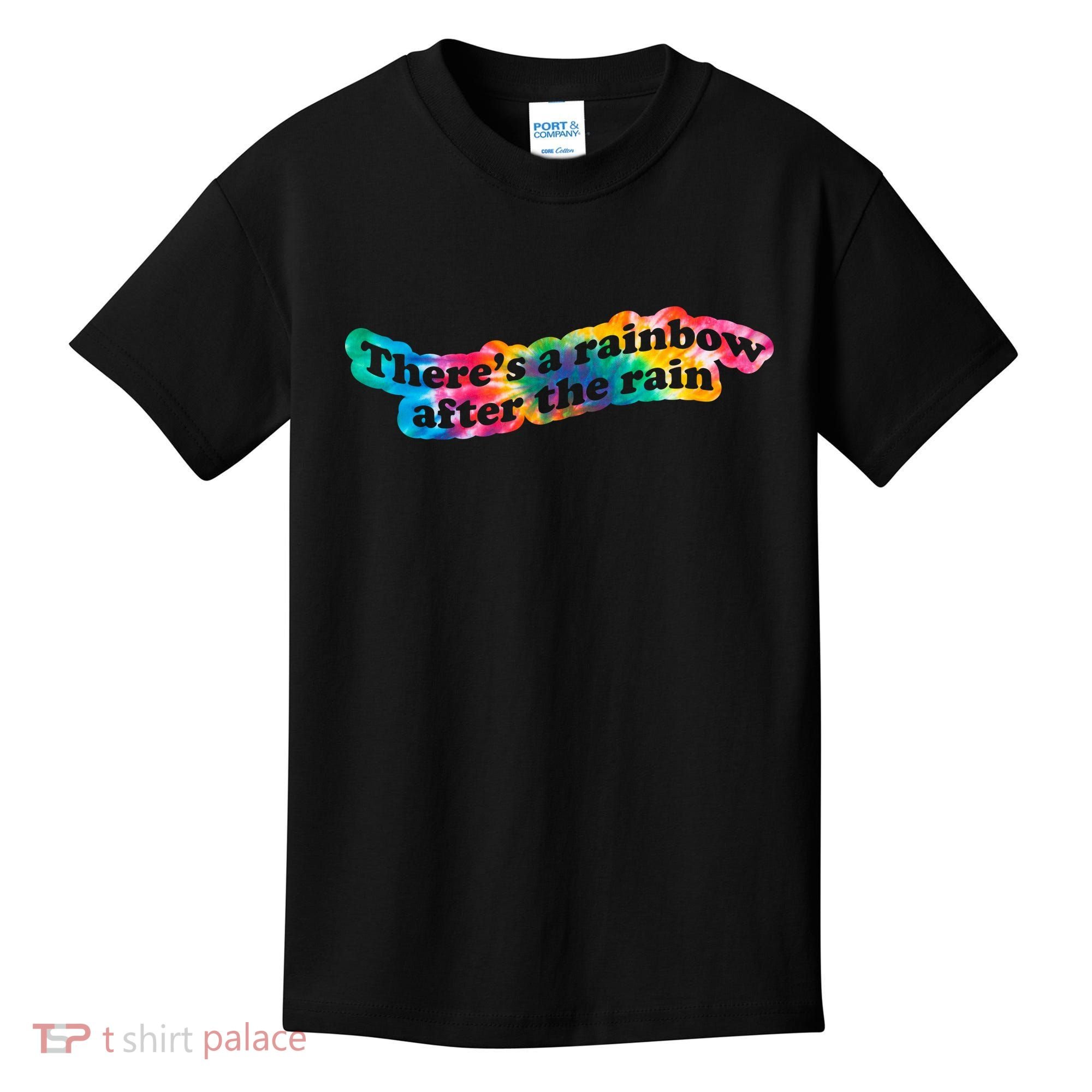There's A Rainbow After The Rain Mental Health Awareness Kids T-Shirt