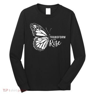 Transform And Rise Inspiring Butterfly Long Sleeve Shirt