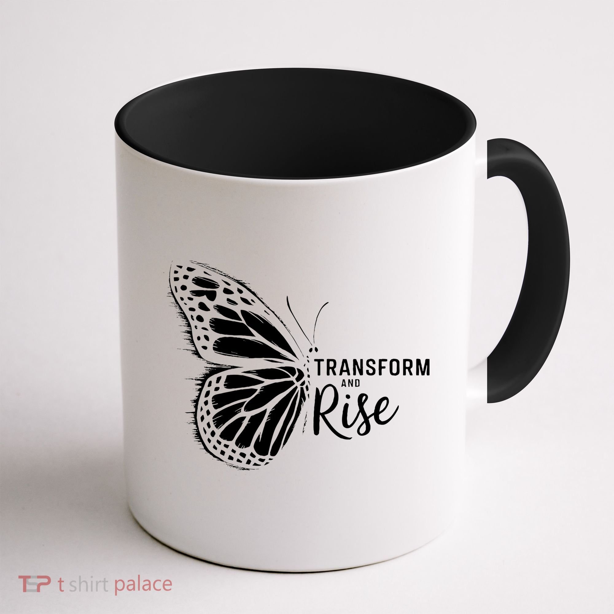 Transform And Rise Inspiring Butterfly Coffee Mug