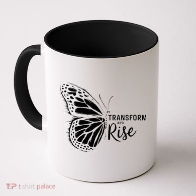 Transform And Rise Inspiring Butterfly Coffee Mug