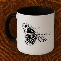 Transform And Rise Inspiring Butterfly Coffee Mug thumb 2