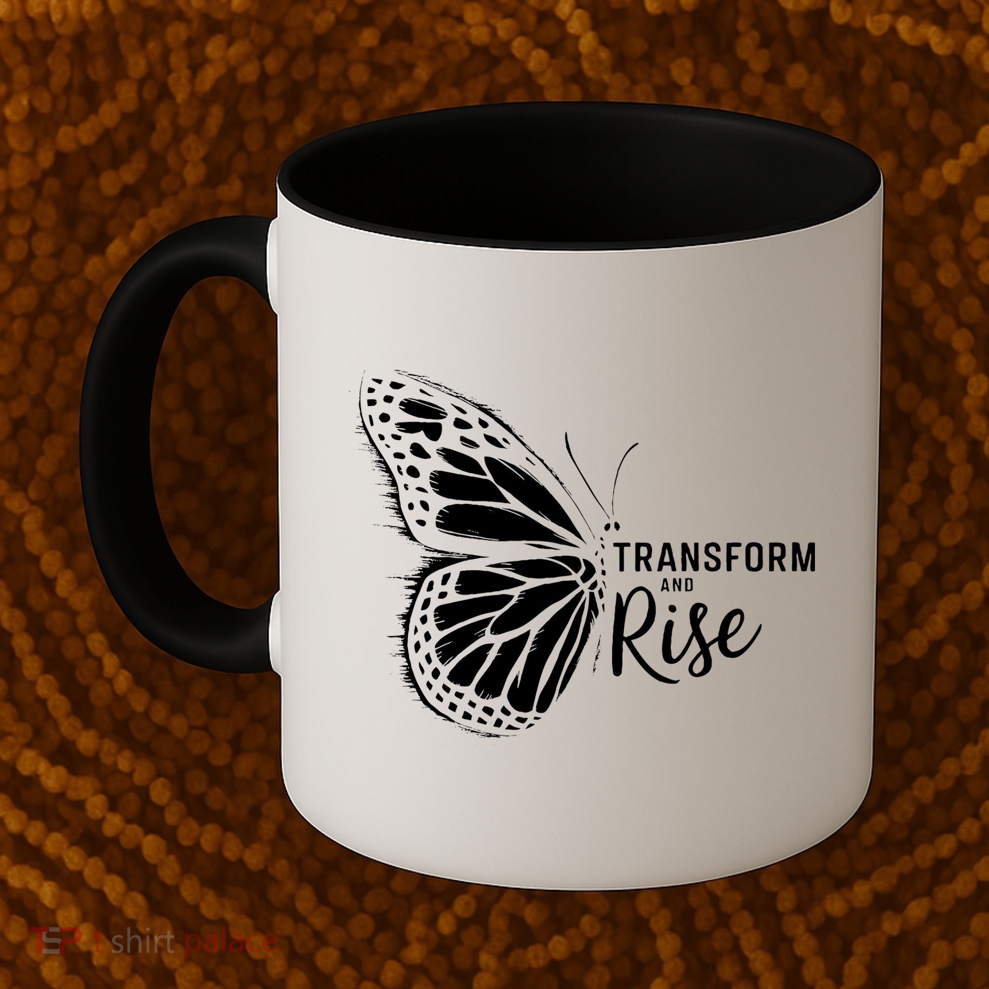 Transform And Rise Inspiring Butterfly Coffee Mug