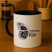 Transform And Rise Inspiring Butterfly Coffee Mug thumb 4