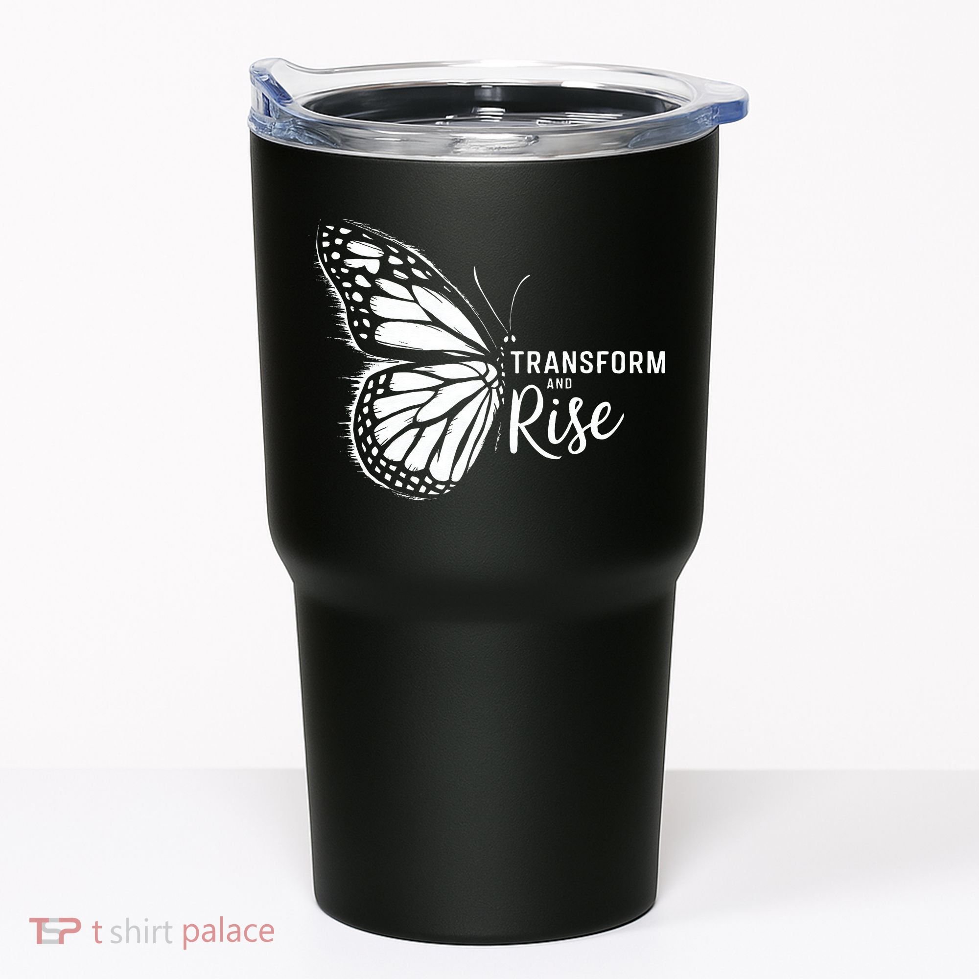 Transform And Rise Inspiring Butterfly Tumbler