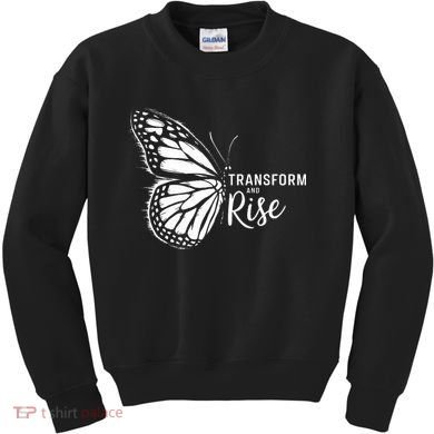 Transform And Rise Inspiring Butterfly Kids Sweatshirt