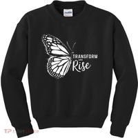 Transform And Rise Inspiring Butterfly Kids Sweatshirt thumb 0