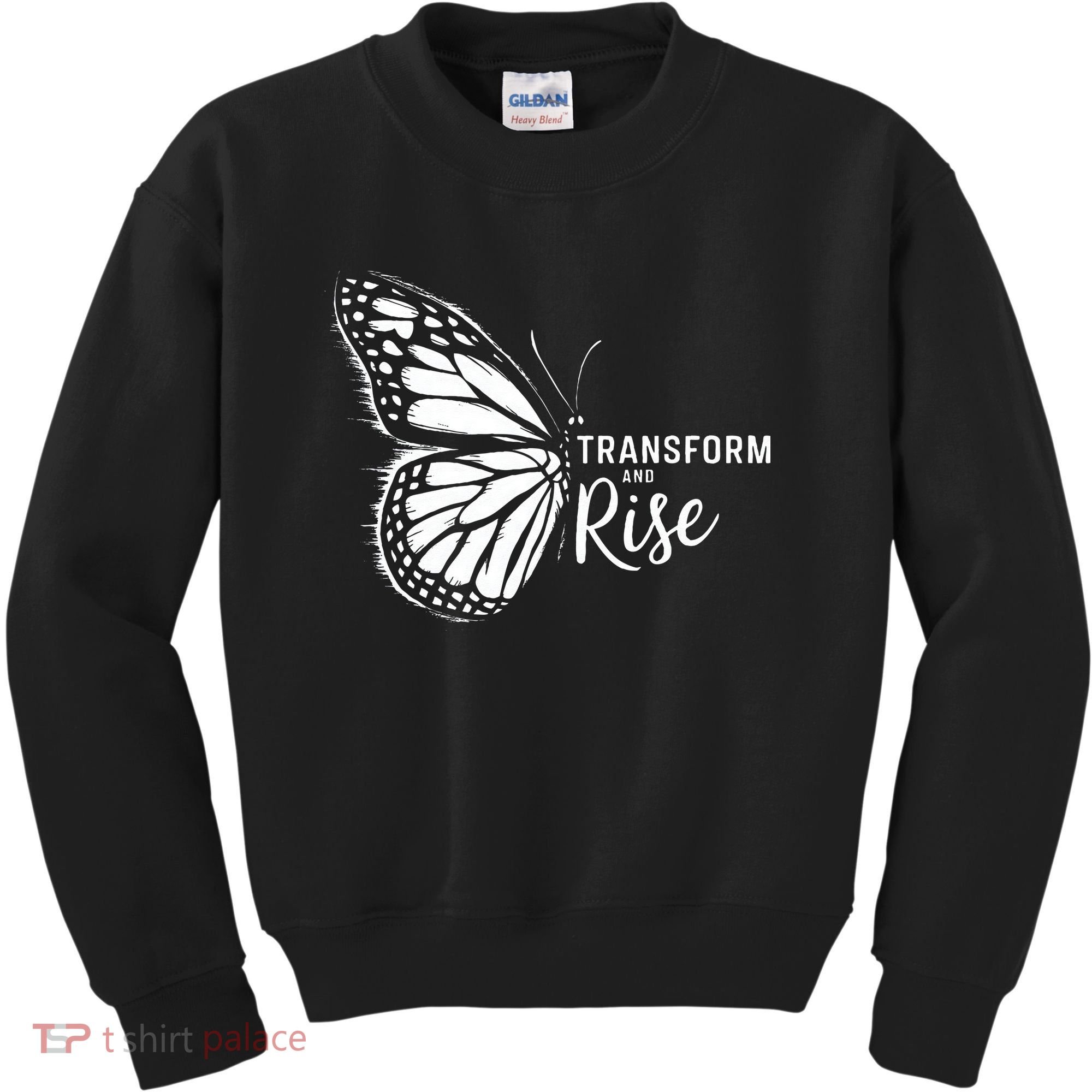 Transform And Rise Inspiring Butterfly Kids Sweatshirt