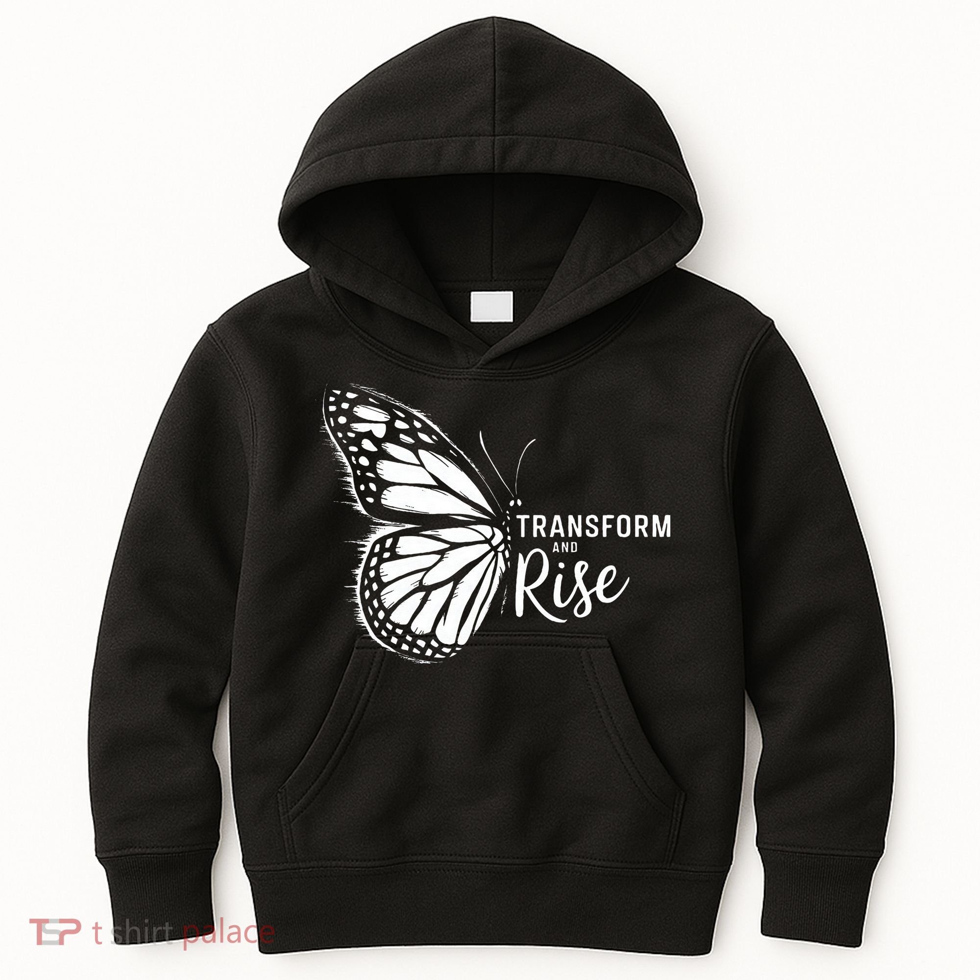 Transform And Rise Inspiring Butterfly Kids Hoodie