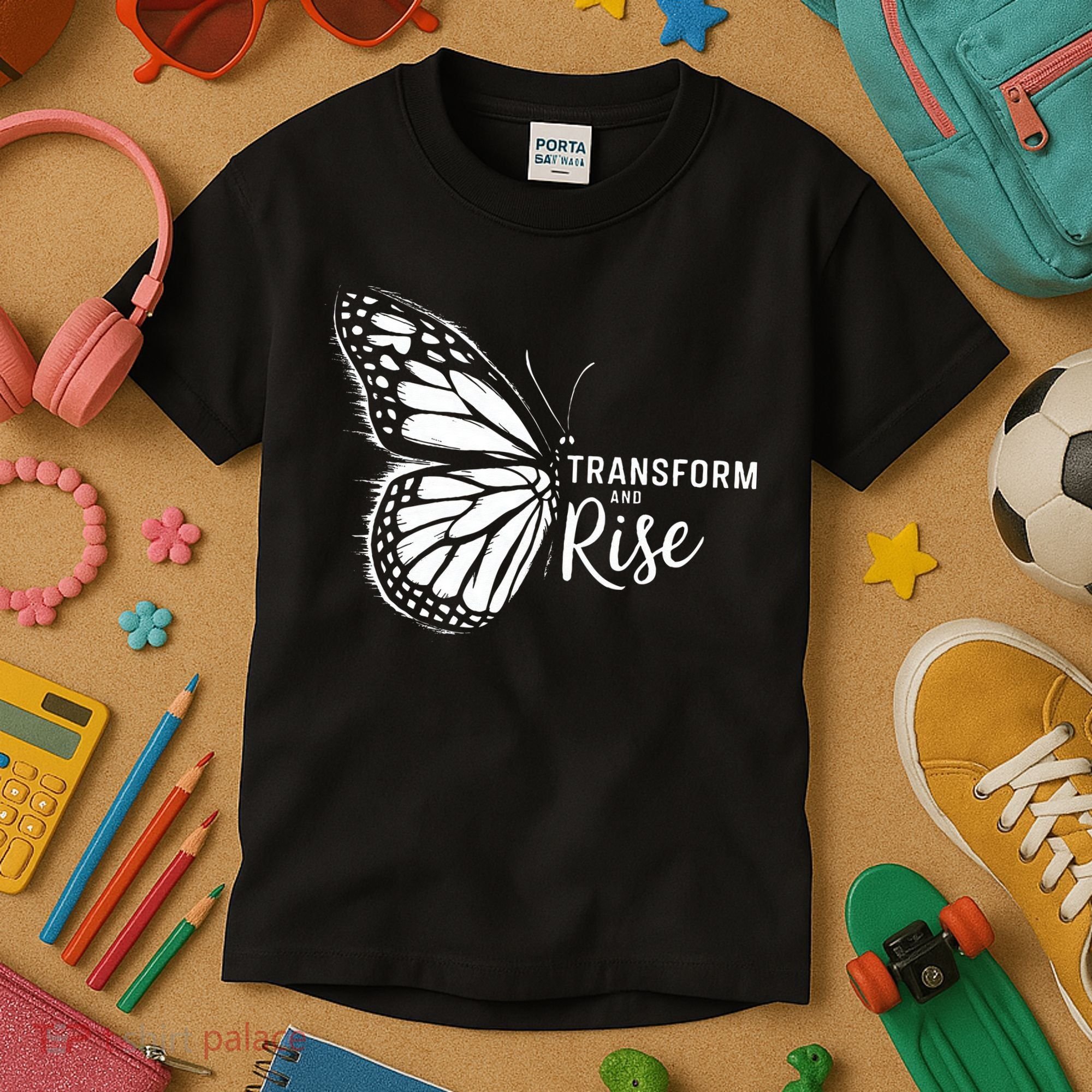 Transform And Rise Inspiring Butterfly Kids T-Shirt