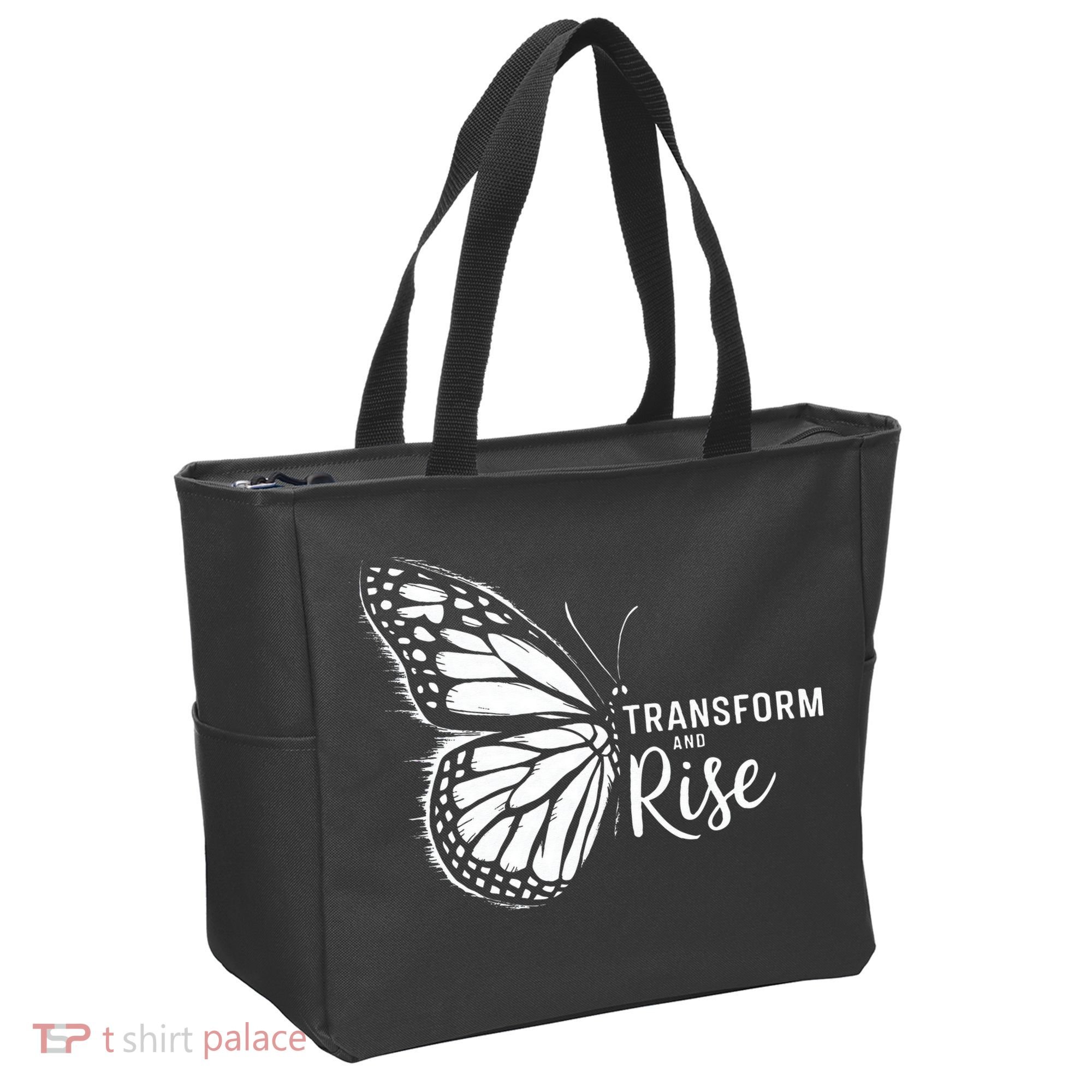 Transform And Rise Inspiring Butterfly Tote Bag